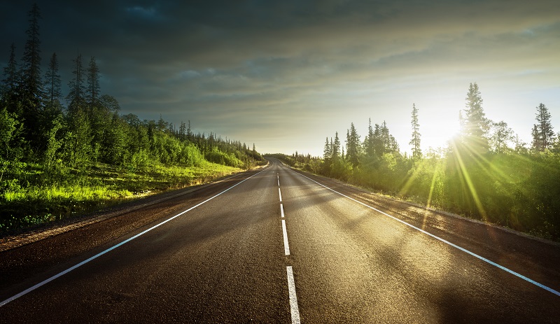 road in north mountain forest