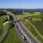 motorway with trucks on the road