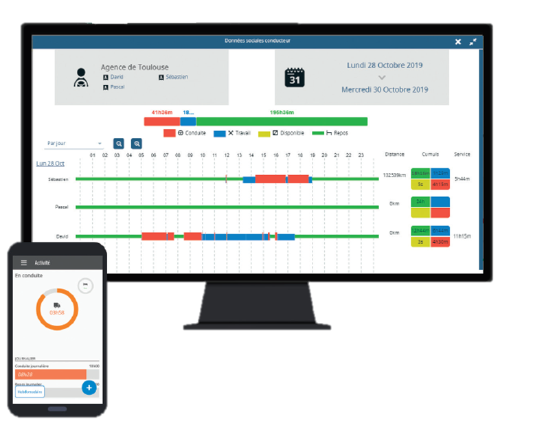 Plateforme chronotachygraphique Trailermatics