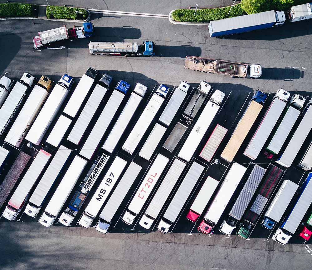 parked trucks