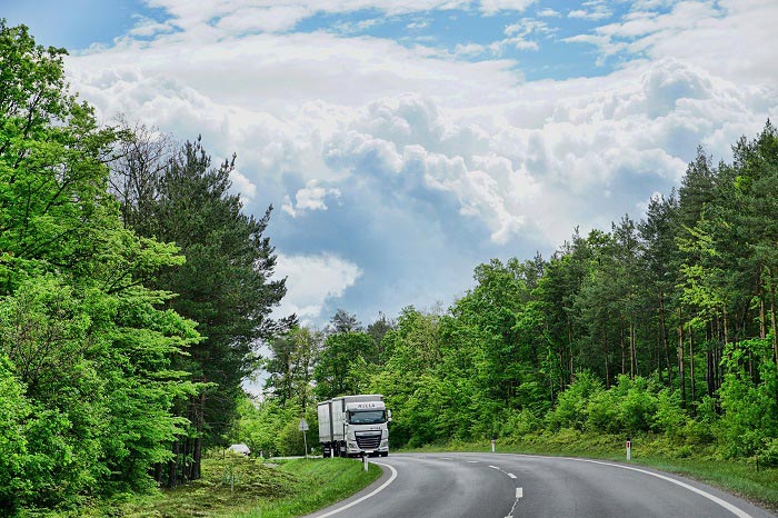 truck on a road